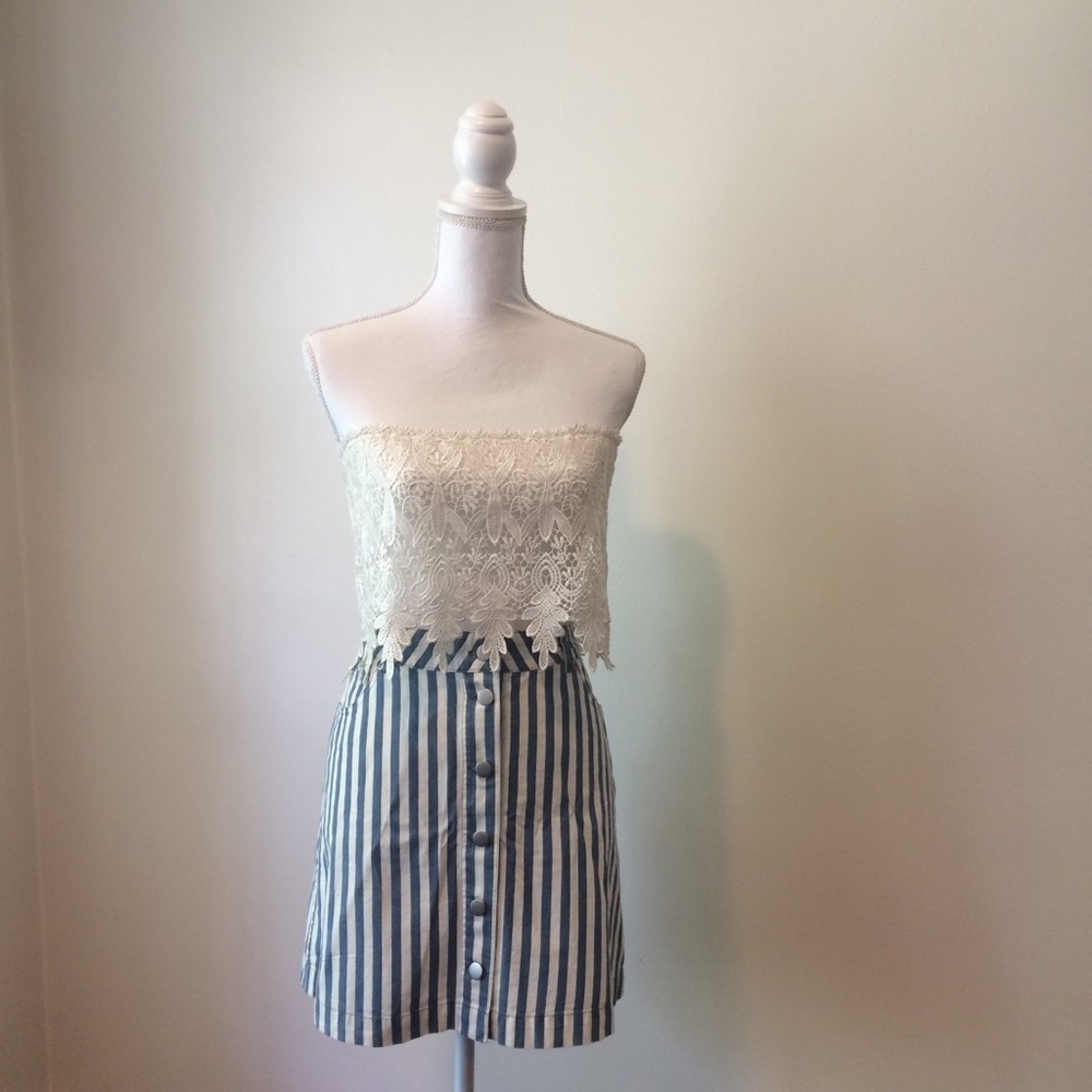Strapless Lace Top